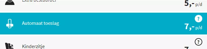 Screenshot van stap 2 in het reserveringsproces